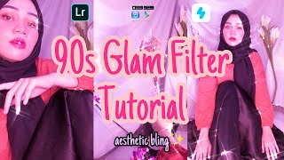 CARA EDIT FOTO AESTHETIC BLING BLING MUDAH | 90s GLAM FILTER TUTORIAL (ANDROID & IOS) 🌸✨|INDONESIA screenshot 4