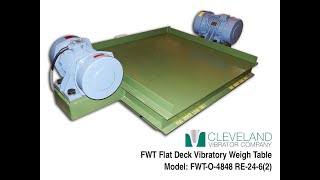 Flat Deck Vibratory Weigh Table for Settling Peanuts - Cleveland Vibrator Co.