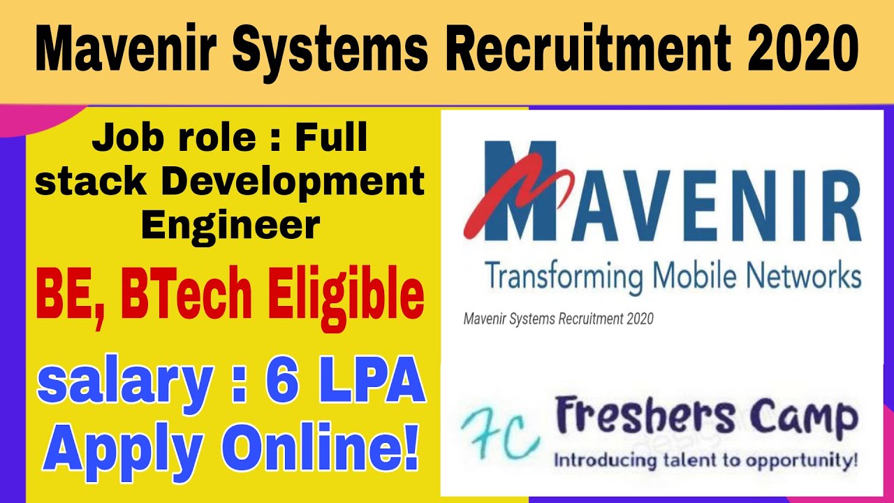 Mavenir Systems Recruitment 2020 | Off Campus Jobs | B.E/B.Tech