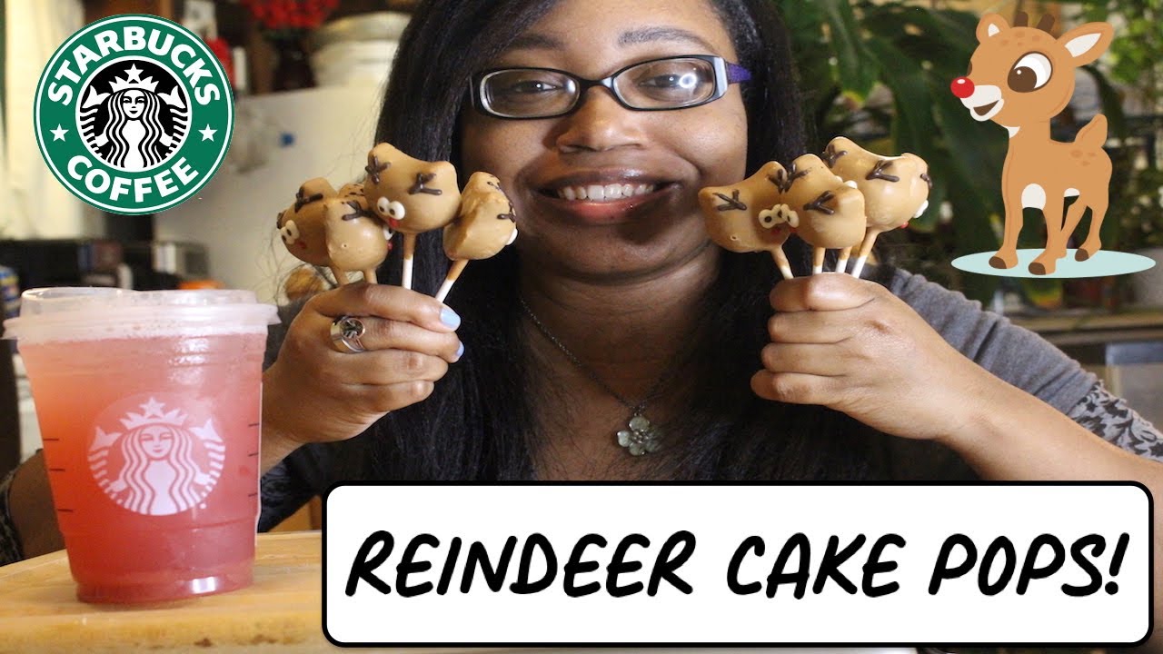 Trying Starbucks Reindeer Cake Pops With My Favorite Drink! YouTube