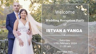 Wedding Reception of Istvan and Yanga. Hungarian Groom and Arunachali Bride.