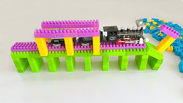 Satisfying DIY Lego Train Bridge | ASMR Building Blocks & Relax