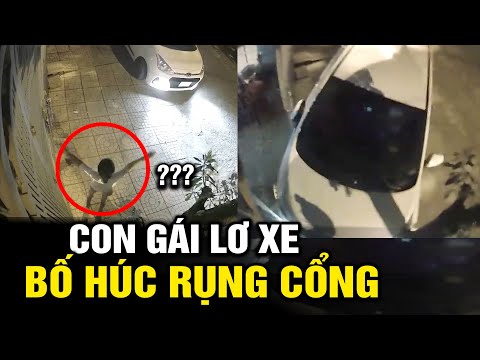 Video Con gái ra lơ xe cho bố nhưng ông bố lại dí nhầm chân... - youtube