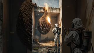 Membakar Sarang Lebah Dengan Cara Ekstrim