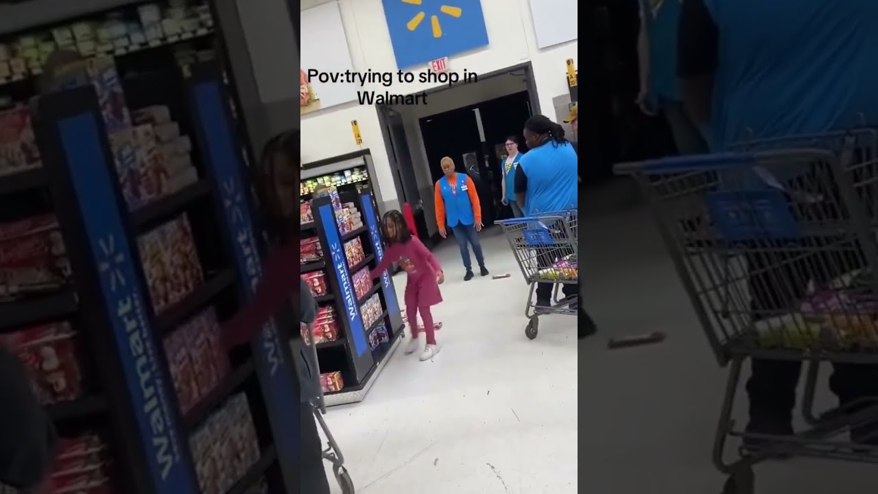 Little Girl Destroys Walmart While Everyone Watches