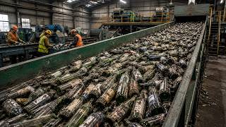 Inside a Wine Bottle Recycling Factory — From Dirty Waste to Perfect New Glass