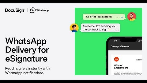 WhatsApp Delivery for DocuSign eSignature