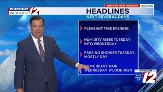 WPRI 12 Weather Now 7/27/26 Dry Tonight; Mid Week Rain