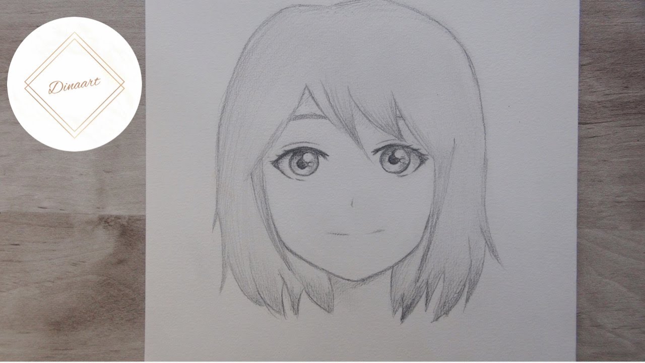 How to Draw a Manga Girl with Short Hair (Front View)