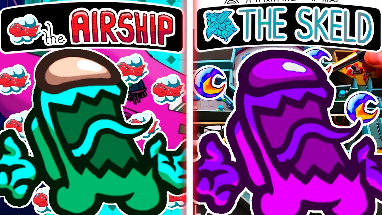 Among Us Hide N Seek (SKELD Map & AIRSHIP Map) - Hider Gameplay - Seeker Gameplay