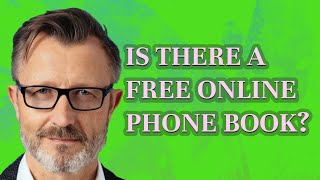 Is there a free online phone book?