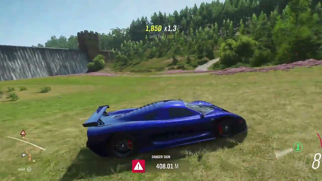 Reservoir Ridge Danger Sign - (408.01 metres) - Top 8 - Forza Horizon 4