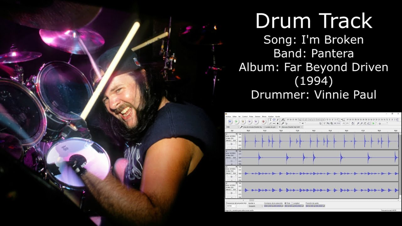 I'm Broken (Pantera) • Drum Track