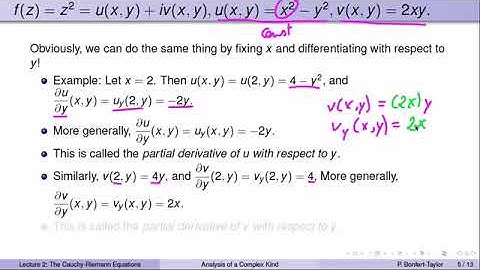 Week3Lecture2  The Cauchy Riemann equations