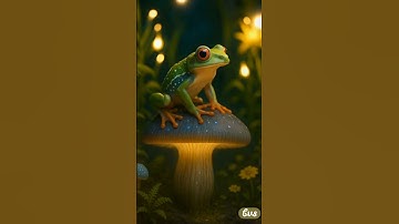 Magical Bioluminescent Jungle | Dreamy Night with Glowing Frogs & Fireflies #cute #mermaidlove #frog