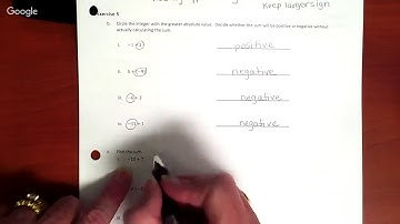 Module 2 - Math 7 - Lesson 3 - Efficiently Adding Integers and Other Rational Numbers (Day 2)