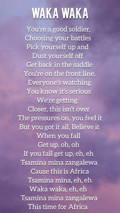 WAKA WAKA ( Lyrics )#song