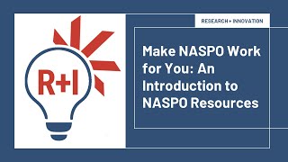 Make NASPO Work for You: An Introduction to NASPO Resources