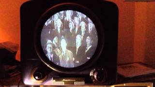 Porthole Tv 1951 Raytheon Rover Leatherette Maroon