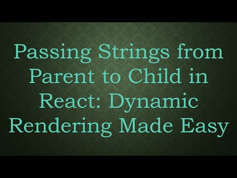 Passing Strings from