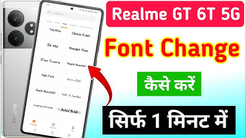 Realme gt 6t 5g me font style kaise change kare | how to change font style in realme gt 6t 5g 