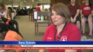 Lamar University uses furry creatures to help students relieve stress before finals