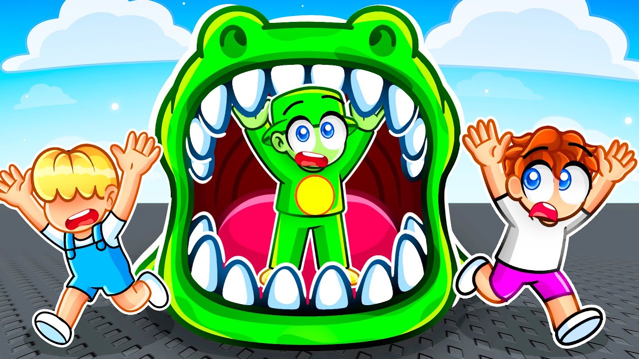 Coincé dans la BOUCHE d’un CROCO GÉANT sur Roblox !