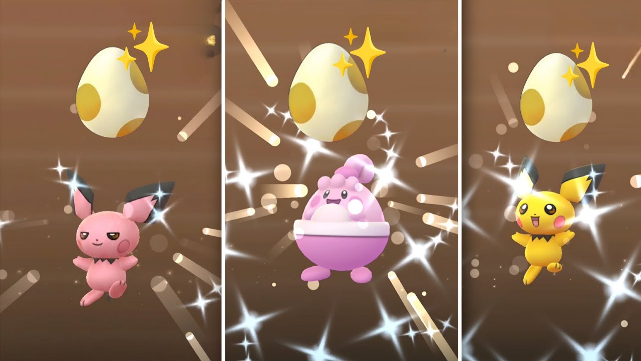 Hatched 3 CUSTOM SHINY BABY Pokémon in a Row in Pokémon GO!