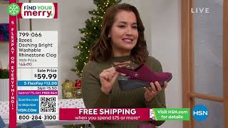 Bzees Dashing Bright Washable Rhinestone Clog