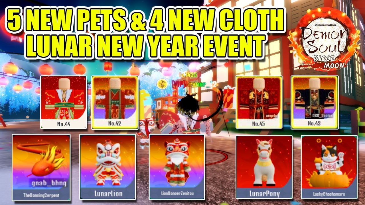 Demon Soul Simulator | 5 New Pets & 4 New Cloth Lunar New Year Event