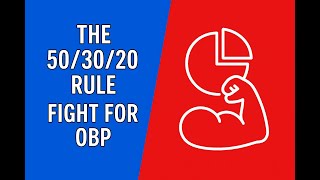 50/30/20 rule explained and How to fight for OBP!
