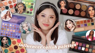 video thumbnail for: INFLUENCER COLLAB PALETTE BINGO! 22 PALETTES 🤯🤯
