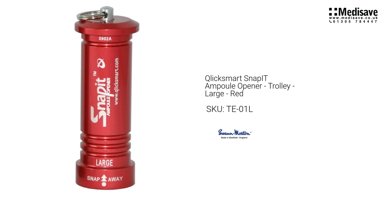 Qlicksmart SnapIT Ampoule Opener Trolley Large Red TE 01L