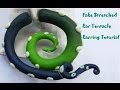 Gradient Glow-in-the-Dark Tentacle *Fake Stretched Ear* Large Gauge Earring Polymer Clay Tutorial