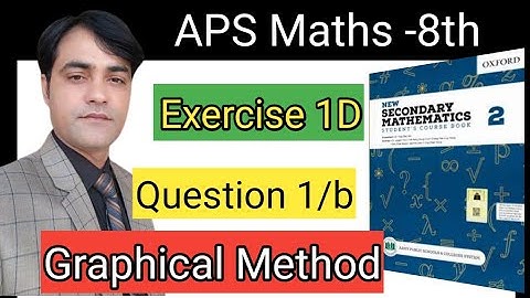 Exercise 1D Question No 1/b  II APS Maths 8th II New Secondary Mathematics Book2 I Graphical Method