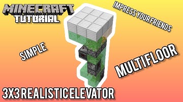 3x3 BEST Multifloor Realistic Elevator | Minecraft 1.21 Redstone Tutorial