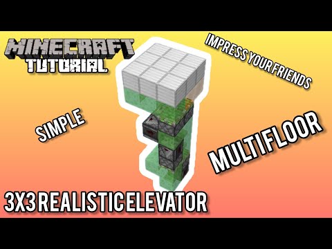 3x3 BEST Multifloor Realistic Elevator | Minecraft  26.1 Redstone Tutorial