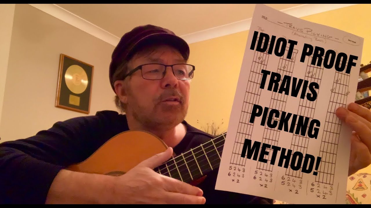 IDIOT PROOF TRAVIS PICKING METHOD! (Free Chord Charts)