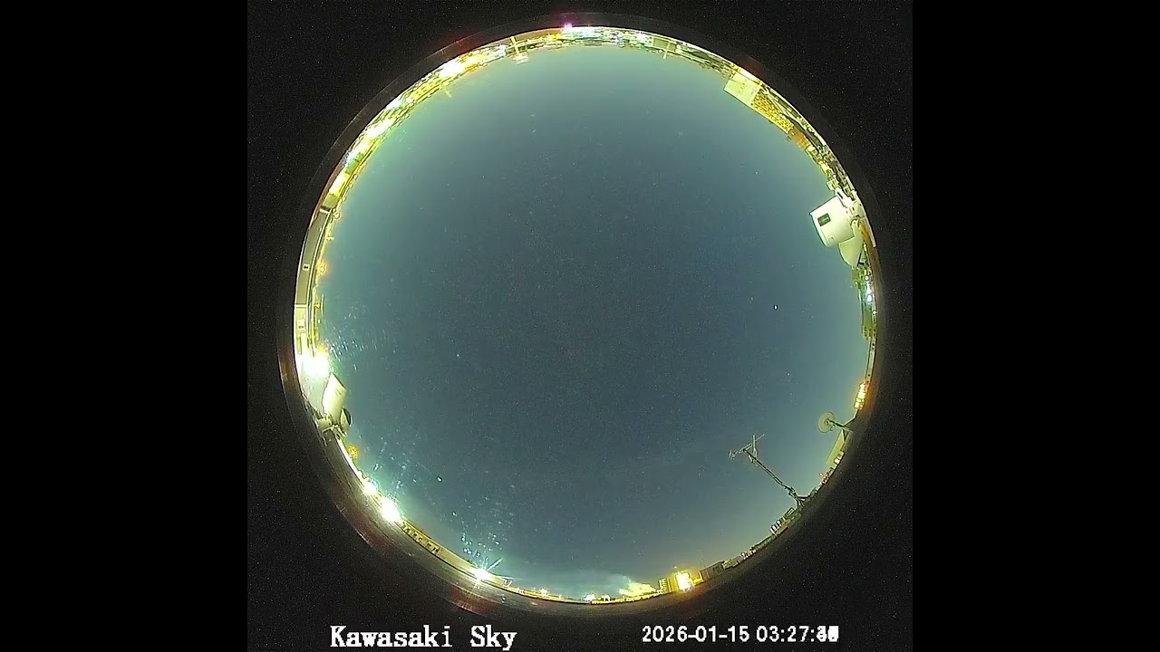 【24時間タイムラプス】2026年1月14日～15日　神奈川県川崎市の天気/空模様【24 hour timelapse】