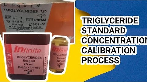 TRIGLYCERIDE STANDARD || Calibration || Concentration Process || Accurex AT 112+ Procedure