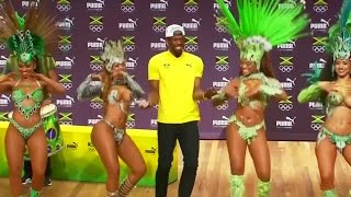 Usain Bolt's press conference turned into a samba party