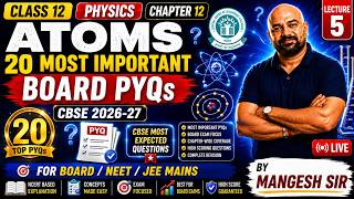 20 Most Important Board PYQs: Atoms Class 12 Physics
