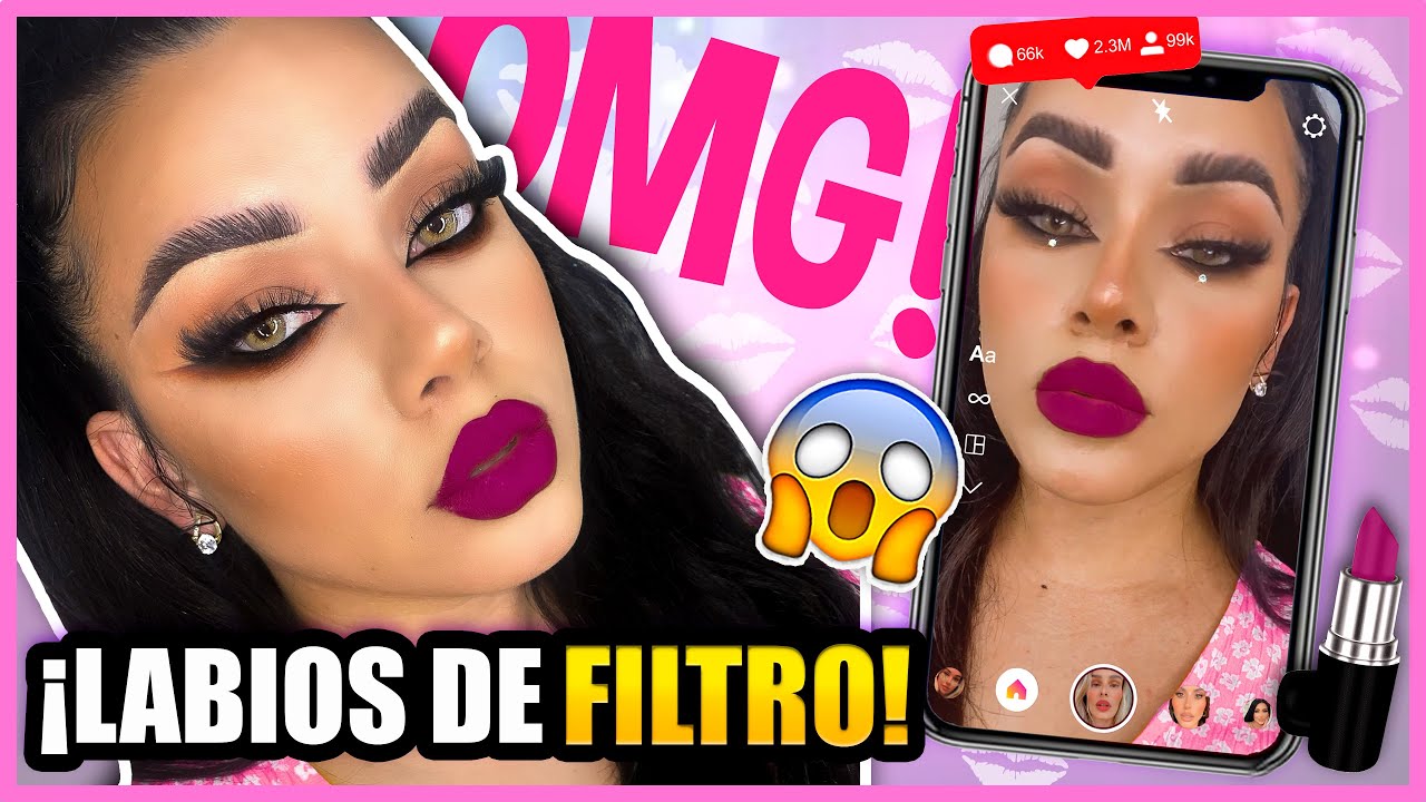 COMO HACER TUS LABIOS GRUESOS CON MAQUILLAJE!!!