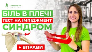 Тест На Імпіджмент Синдром. Вправи Від Болю В Плечі І Кінезітерапія