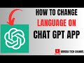 🌍 How to Change Language on ChatGPT Mobile App – Multilingual AI Guide!