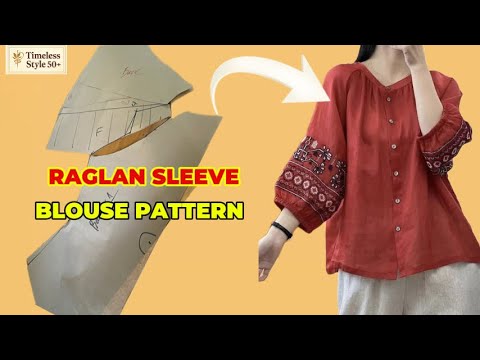 Style Falcon Patterns Sew Your Own Elegant Raglan Sleeve Blouse Pattern | Timeless Floral Top ...