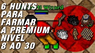 6 Places to Farm a Premium Account as a Free Player from Level 8 to 30 in Tibia in 2026