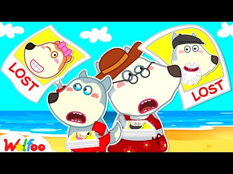 Oh No! Grandpa and Lucy Got Lost on the Beach - Wolfoo Learns Safety Tips for Kids | Wolfoo Family