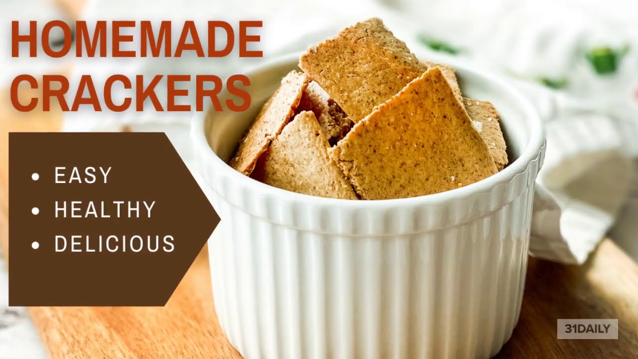 Homemade Crackers Recipe: Healthy Oat Crackers (GF)