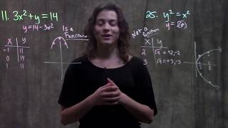 1.1 Function and Function Notation (#11, 25)